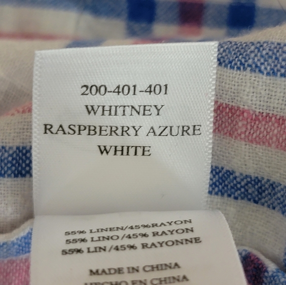 Rails whitney button down short sleeve plaid high low top size medium - Picture 9 of 9